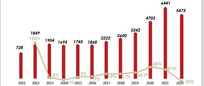 报告称，2022年中国境内奢侈品市场首次出现负增长